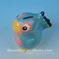 Antique colorful parrot ceramic piggy money banks for saving money